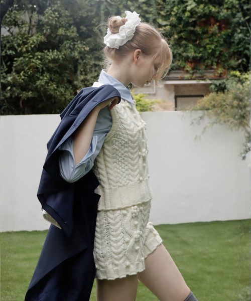 mieya mieya(ミーヤミーヤ)の「【mieya mieya】BUTTER WHIP KNIT PT/バターホイップニットパンツ(その他パンツ・レディース・ブラウン/ホワイト/チャコールグレー・FREE)」の13枚目の写真