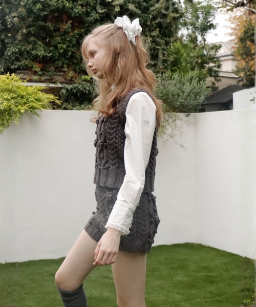 mieya mieya(ミーヤミーヤ)の「【mieya mieya】BUTTER WHIP KNIT PT/バターホイップニットパンツ(その他パンツ・レディース・ブラウン/ホワイト/チャコールグレー・FREE)」の18枚目の写真