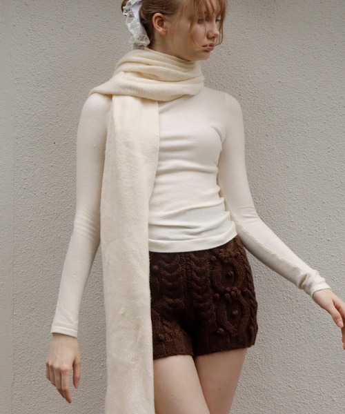 mieya mieya(ミーヤミーヤ)の「【mieya mieya】BUTTER WHIP KNIT PT/バターホイップニットパンツ(その他パンツ・レディース・ブラウン/ホワイト/チャコールグレー・FREE)」の20枚目の写真