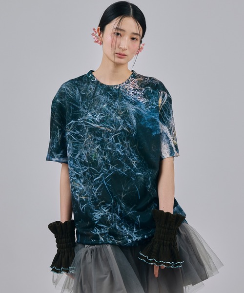 NON TOKYO(ノントーキョー)の「DIRECT PRINT T-SHIRT(Tシャツ/カットソー・レディース・カモフラージュ/マルチ/ブルー系・2/1)」の1枚目の写真