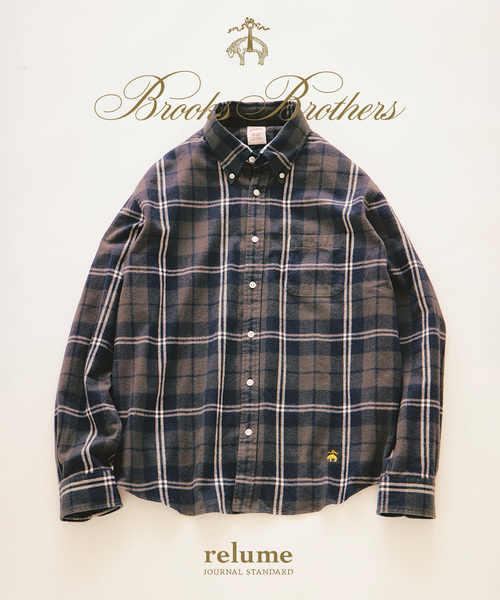 BROOKS BROTHERS(ブルックスブラザーズ)の「Brooks Brothers / ブルックスブラザーズ 別注 フランネル BDシャツ(シャツ/ブラウス・メンズ・ブラック/グリーン/マスタード・MEDIUM/LARGE)」の1枚目の写真