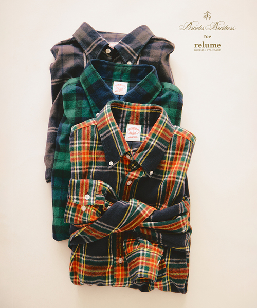 BROOKS BROTHERS(ブルックスブラザーズ)の「Brooks Brothers / ブルックスブラザーズ 別注 フランネル BDシャツ(シャツ/ブラウス・メンズ・ブラック/グリーン/マスタード・MEDIUM/LARGE)」の4枚目の写真