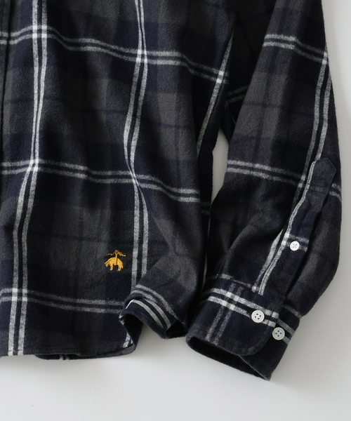 BROOKS BROTHERS(ブルックスブラザーズ)の「Brooks Brothers / ブルックスブラザーズ 別注 フランネル BDシャツ(シャツ/ブラウス・メンズ・ブラック/グリーン/マスタード・MEDIUM/LARGE)」の9枚目の写真