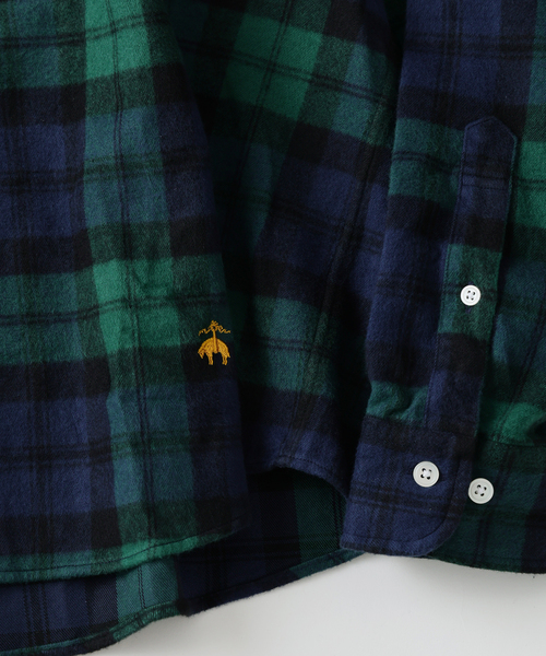 BROOKS BROTHERS(ブルックスブラザーズ)の「Brooks Brothers / ブルックスブラザーズ 別注 フランネル BDシャツ(シャツ/ブラウス・メンズ・ブラック/グリーン/マスタード・MEDIUM/LARGE)」の11枚目の写真