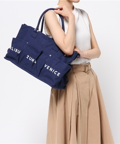 SoLA（Sister Of  Los Angels)（ソラ（シスターオブロサンゼルス））の「BOAT TOTE BLACK PRINT/ボートトートバッグ（トートバッグ・レディース・ベージュ/ネイビー・FREE）」の11枚目の写真