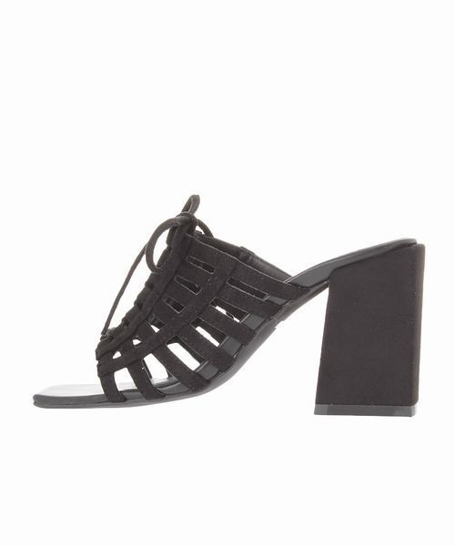 EMODA（エモダ）の「CHUNKY HEEL LACE シューズ（サンダル・レディース・ブラック/ベージュ/ネイビー・SMALL/LARGE/MEDIUM）」の2枚目の写真