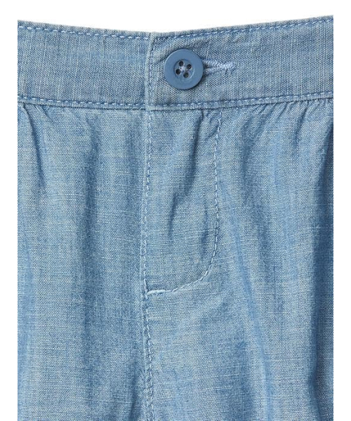 GAP（ギャップ）の「Gap シャンブレー バブルショートパンツ（デニムパンツ・キッズ・グレイッシュブルー・100cm/90cm/80ｃｍ/105cm/95cm/110cm）」の3枚目の写真