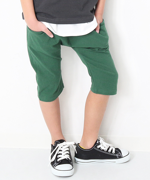 devirock(デビロック)の「サルエルイージーライトパンツ サルエルパンツ 7分丈パンツ(その他パンツ・キッズ・ネイビー/杢グレー/カーキ/ブラック/ヘザーチャコール/テラコッタ/グリーン系その他/パープル系その他・100cm/150cm/120cm/130cm/140cm/110cm/160cm)」の6枚目の写真