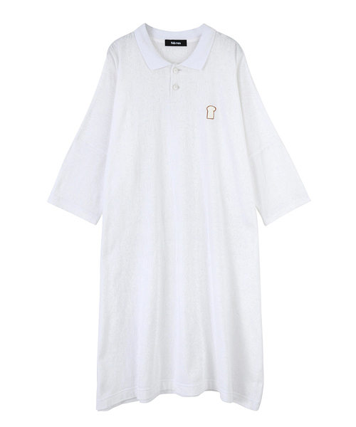 Ne-net(ネネット)の「ブランチポロ(ワンピース・レディース・イエロー/ホワイト/ブルー・02)」の6枚目の写真