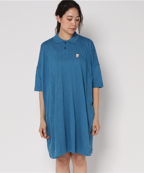 Ne-net(ネネット)の「ブランチポロ(ワンピース・レディース・イエロー/ホワイト/ブルー・02)」の10枚目の写真