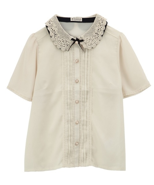 Axes Femme アクシーズファム の ２枚襟デザインブラウス シャツ ブラウス Wear