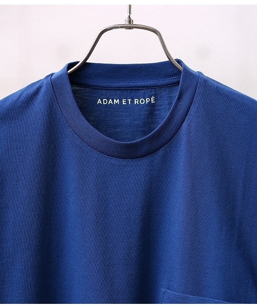 ADAM ET ROPE'(アダムエロペ)の「【機能素材】COOL MAX CN(Tシャツ/カットソー・メンズ・ホワイト/ネイビー/サックスブルー・L/M)」の6枚目の写真