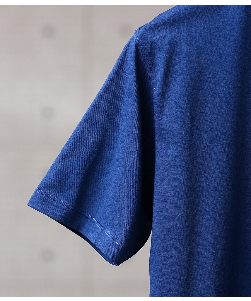 ADAM ET ROPE'(アダムエロペ)の「【機能素材】COOL MAX CN(Tシャツ/カットソー・メンズ・ホワイト/ネイビー/サックスブルー・L/M)」の8枚目の写真