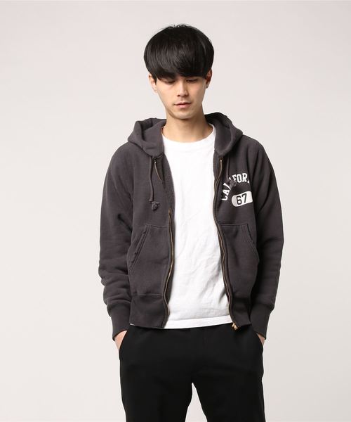 Champion(チャンピオン)の「【Champion/チャンピオン】メンズ 70'S ヴィンテージ リバースウィーブ (緑タグ)ジップスウェットパーカー(11.5oz)(パーカー・メンズ・ホワイト/チャコール/シルバーグレー・LARGE/SMALL/MEDIUM)」の3枚目の写真