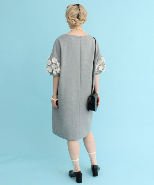 Peu お花袖op 1001op お花袖op ワンピース ワンピース Peu Pres プープレ のファッション 正規通販高評価 ワンピース