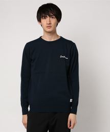 AZUL by moussy | バック刺繍12G天竺ニットクルーネックPO(ニット/セーター)