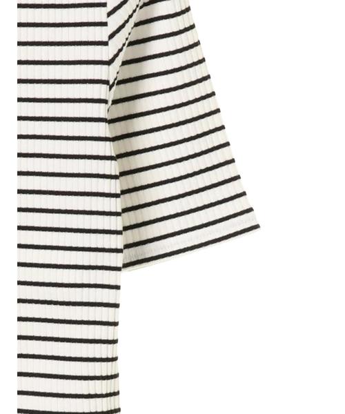 AMERICAN HOLIC（アメリカンホリック）の「・ベーシックテレコ5分袖プルオーバー（Tシャツ/カットソー・レディース・その他/オフホワイト/カーキ/ネイビー/ライトグレー/ブラック・L/M）」の17枚目の写真