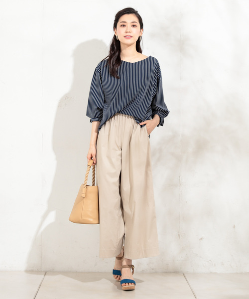 un dix cors（アンディコール）の「タイプライターキャタピラーパンツ（その他パンツ・レディース・ベージュ/ネイビー/グリーン・ﾌﾘ-）」の2枚目の写真