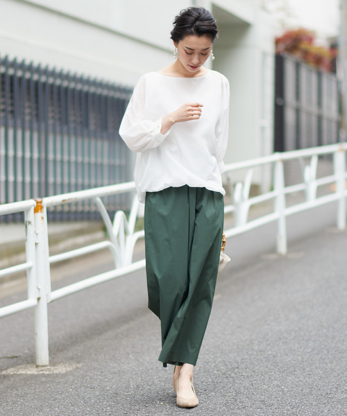 un dix cors（アンディコール）の「タイプライターキャタピラーパンツ（その他パンツ・レディース・ベージュ/ネイビー/グリーン・ﾌﾘ-）」の3枚目の写真