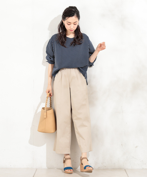 un dix cors（アンディコール）の「タイプライターキャタピラーパンツ（その他パンツ・レディース・ベージュ/ネイビー/グリーン・ﾌﾘ-）」の9枚目の写真