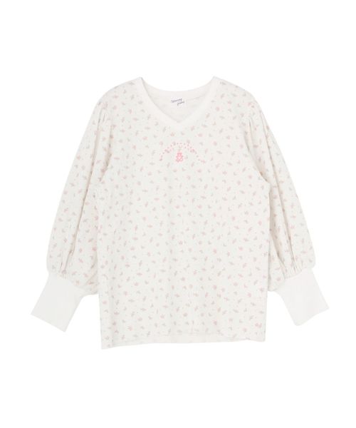 merry jenny（メリージェニー）の「ボリュームスリーブプリントサーマル（Tシャツ/カットソー・レディース・オフホワイト/グレー/ライトブルー・FREE）」の5枚目の写真