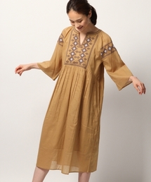 キーネックシシュウワンピース/785753