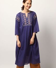 キーネックシシュウワンピース/785753