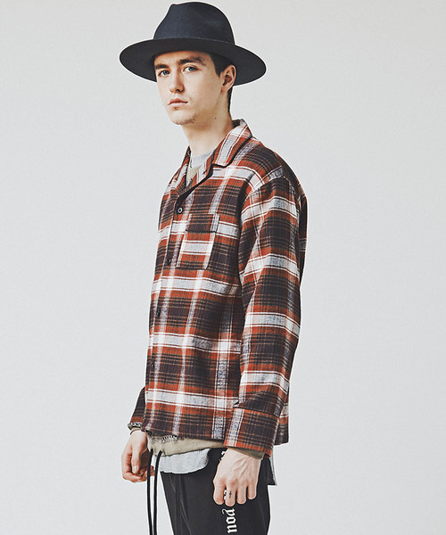 CHORD NUMBER EIGHT（コードナンバーエイト）の「CHECK PAJAMA SHIRT（シャツ/ブラウス・メンズ・ブラック/グリーン/レッド・X-SMALL/SMALL/MEDIUM/LARGE）」の9枚目の写真