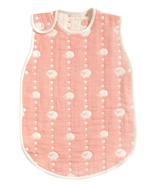 Hoppetta（ホッペッタ）の「【Hoppetta（ホッペッタ）】 ふくふく6重ガーゼスリーパー＋ガラガラ　ラッピング済ギフトセット（ベビーギフト・キッズ・ブルー/ピンク・ONE SIZE）」の5枚目の写真