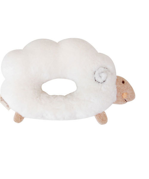 Hoppetta（ホッペッタ）の「【Hoppetta（ホッペッタ）】 ふくふく6重ガーゼスリーパー＋ガラガラ　ラッピング済ギフトセット（ベビーギフト・キッズ・ブルー/ピンク・ONE SIZE）」の6枚目の写真