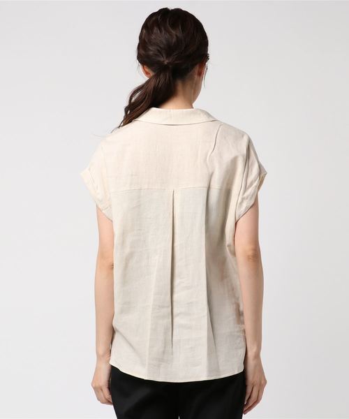 RIVE DROITE（リヴドロワ）の「VI/LIスキッパーシャツ（シャツ/ブラウス・レディース・ベージュ/ライトベージュ/ネイビー/レッド・FREE）」の6枚目の写真