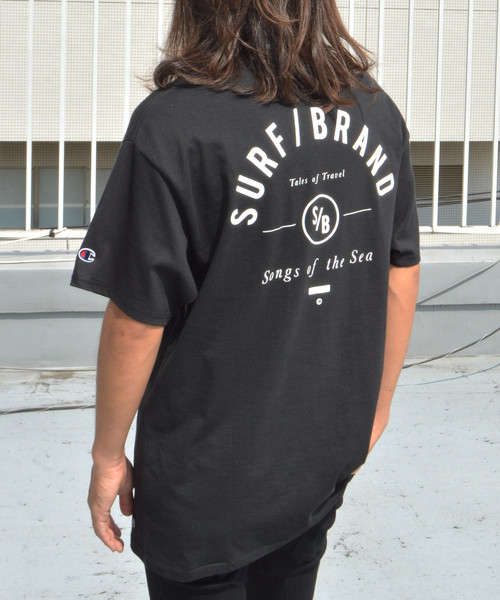SURF/BRAND（サーフブランド）の「SB　Champion BOXLOGO × TEAMLOGO TSHIRT（Tシャツ/カットソー・メンズ・ホワイト/ブラック・S/M/L）」の2枚目の写真