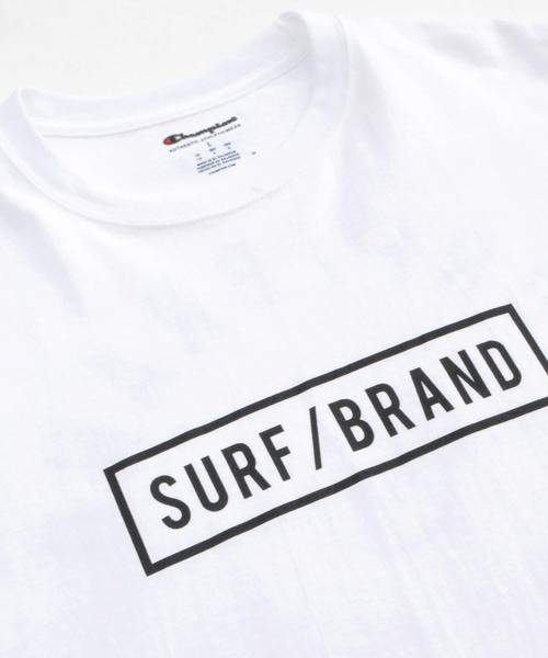 SURF/BRAND（サーフブランド）の「SB　Champion BOXLOGO × TEAMLOGO TSHIRT（Tシャツ/カットソー・メンズ・ホワイト/ブラック・S/M/L）」の10枚目の写真