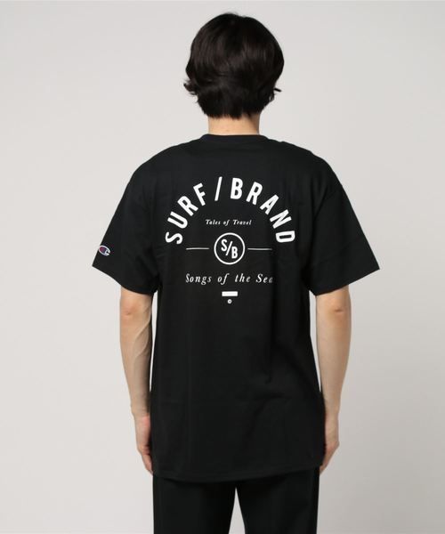 SURF/BRAND（サーフブランド）の「SB　Champion BOXLOGO × TEAMLOGO TSHIRT（Tシャツ/カットソー・メンズ・ホワイト/ブラック・S/M/L）」の4枚目の写真