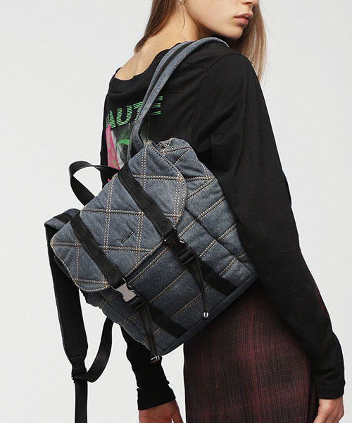 Diesel ディーゼル の レディース バッグ デニムバッグパック バックパック リュック Wear
