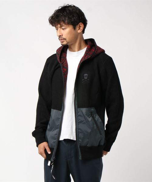 MARK & LONA（マークアンドロナ）の「Frontline Knit Hoody | MEN（パーカー・メンズ・ヘザーグレー/レッド・48/50/52）」の17枚目の写真