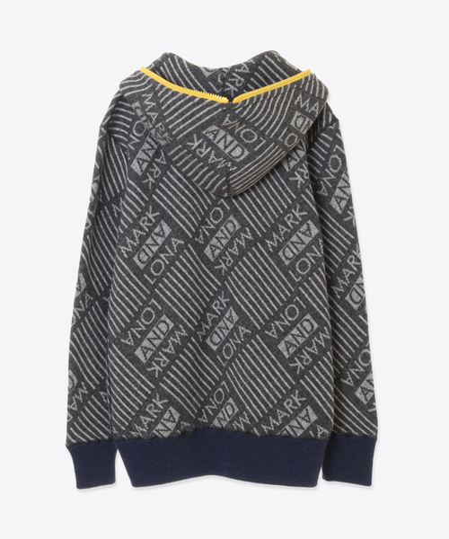 MARK & LONA（マークアンドロナ）の「Frontline Knit Hoody | MEN（パーカー・メンズ・ヘザーグレー/レッド・48/50/52）」の4枚目の写真