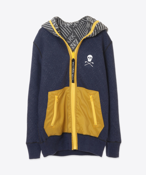 MARK & LONA（マークアンドロナ）の「Frontline Knit Hoody | MEN（パーカー・メンズ・ヘザーグレー/レッド・48/50/52）」の5枚目の写真