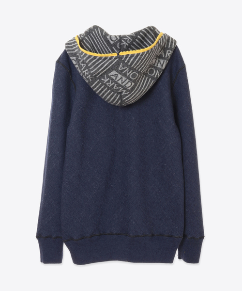 MARK & LONA（マークアンドロナ）の「Frontline Knit Hoody | MEN（パーカー・メンズ・ヘザーグレー/レッド・48/50/52）」の6枚目の写真
