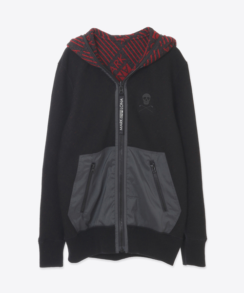MARK & LONA（マークアンドロナ）の「Frontline Knit Hoody | MEN（パーカー・メンズ・ヘザーグレー/レッド・48/50/52）」の16枚目の写真