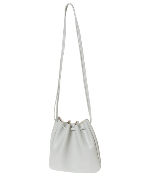 Edit Sheen（エディットシーン）の「フェイクレザー巾着バッグ（ハンドバッグ・レディース・ブラック/グレー・FREE）」の3枚目の写真