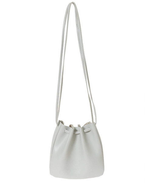 Edit Sheen（エディットシーン）の「フェイクレザー巾着バッグ（ハンドバッグ・レディース・ブラック/グレー・FREE）」の5枚目の写真