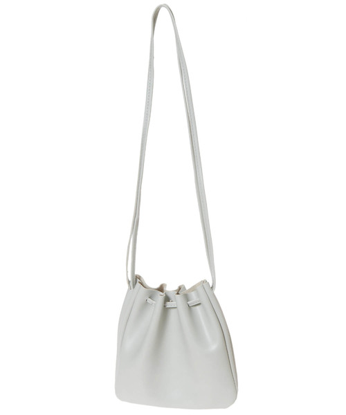 Edit Sheen（エディットシーン）の「フェイクレザー巾着バッグ（ハンドバッグ・レディース・ブラック/グレー・FREE）」の9枚目の写真