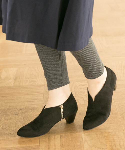 Global Work グローバルワーク の フカフカｖカットブーティ 抗菌防臭 ブーツ Wear