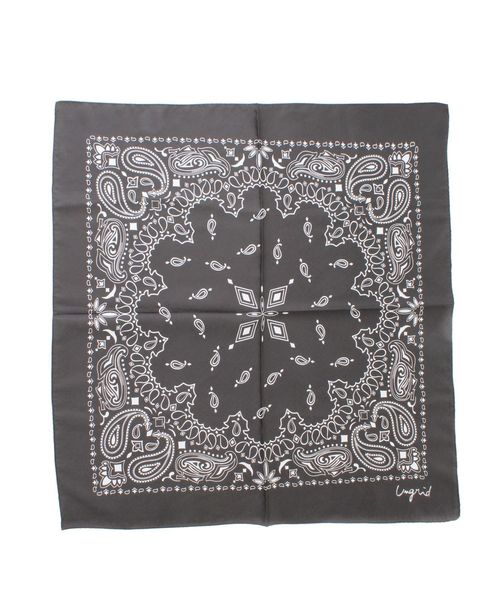 Ungrid（アングリッド）の「オリジナルプリントバンダナ（バンダナ/スカーフ・レディース・チャコールグレー/ブラウン/ベージュ・FREE）」の7枚目の写真