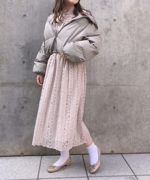 one after another NICE CLAUP(ワンアフターアナザーナイスクラップ)の「newエコダウンジャケット(ダウンジャケット/コート・レディース・ブラック/ベージュ/カーキ・FREE)」の14枚目の写真