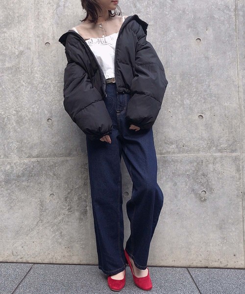 one after another NICE CLAUP(ワンアフターアナザーナイスクラップ)の「newエコダウンジャケット(ダウンジャケット/コート・レディース・ブラック/ベージュ/カーキ・FREE)」の22枚目の写真