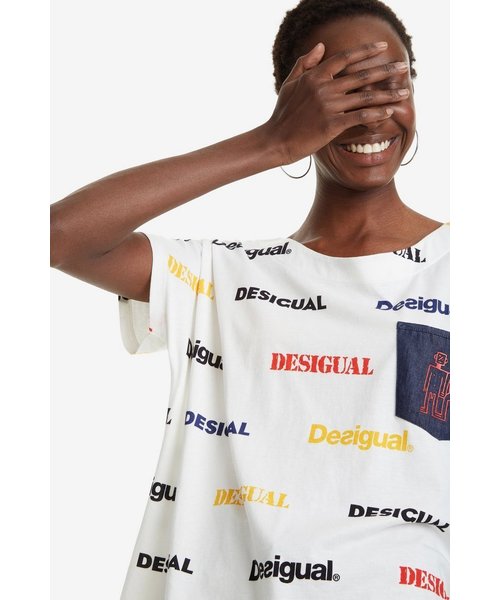 Desigual(デシグアル)の「ロボット柄付きロゴTシャツ KENDALL(Tシャツ/カットソー・レディース・ホワイト・2L/S/M/L)」の3枚目の写真