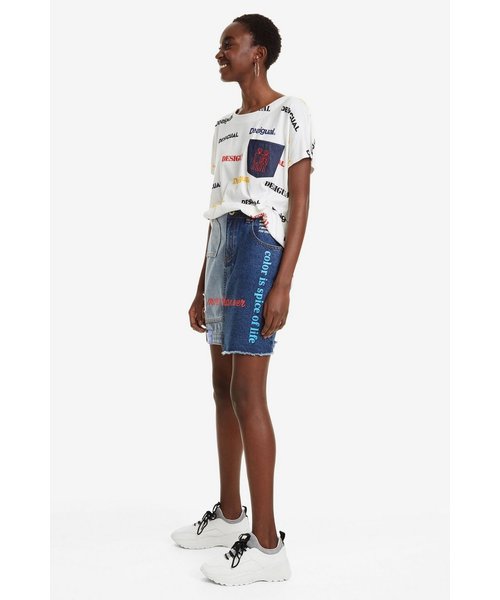 Desigual(デシグアル)の「ロボット柄付きロゴTシャツ KENDALL(Tシャツ/カットソー・レディース・ホワイト・2L/S/M/L)」の4枚目の写真