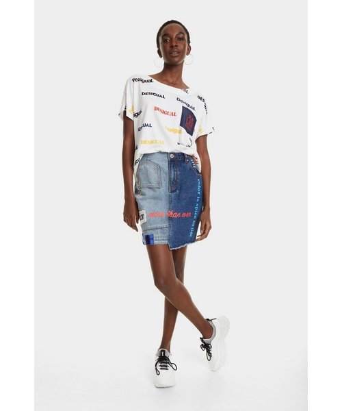Desigual(デシグアル)の「ロボット柄付きロゴTシャツ KENDALL(Tシャツ/カットソー・レディース・ホワイト・2L/S/M/L)」の6枚目の写真